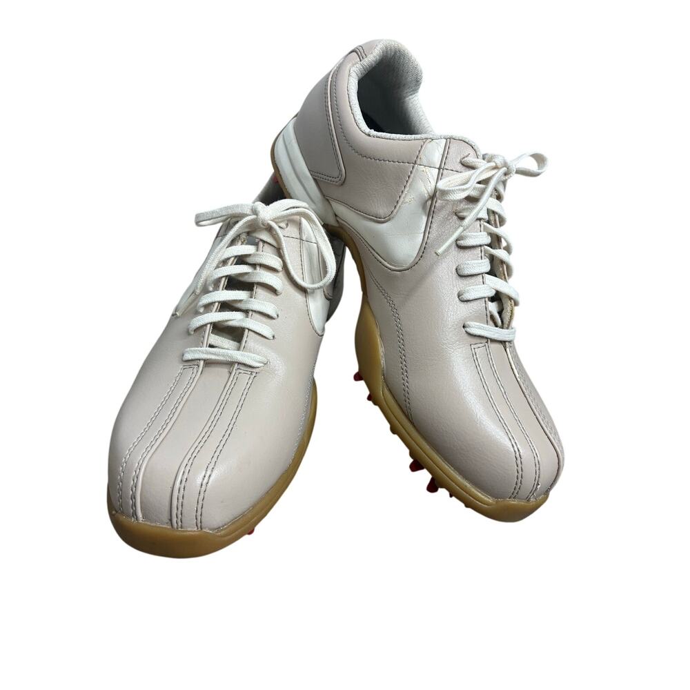 Callaway Women's X-Series W452-53 Size 8 Leather Golf Shoes Taupe White
